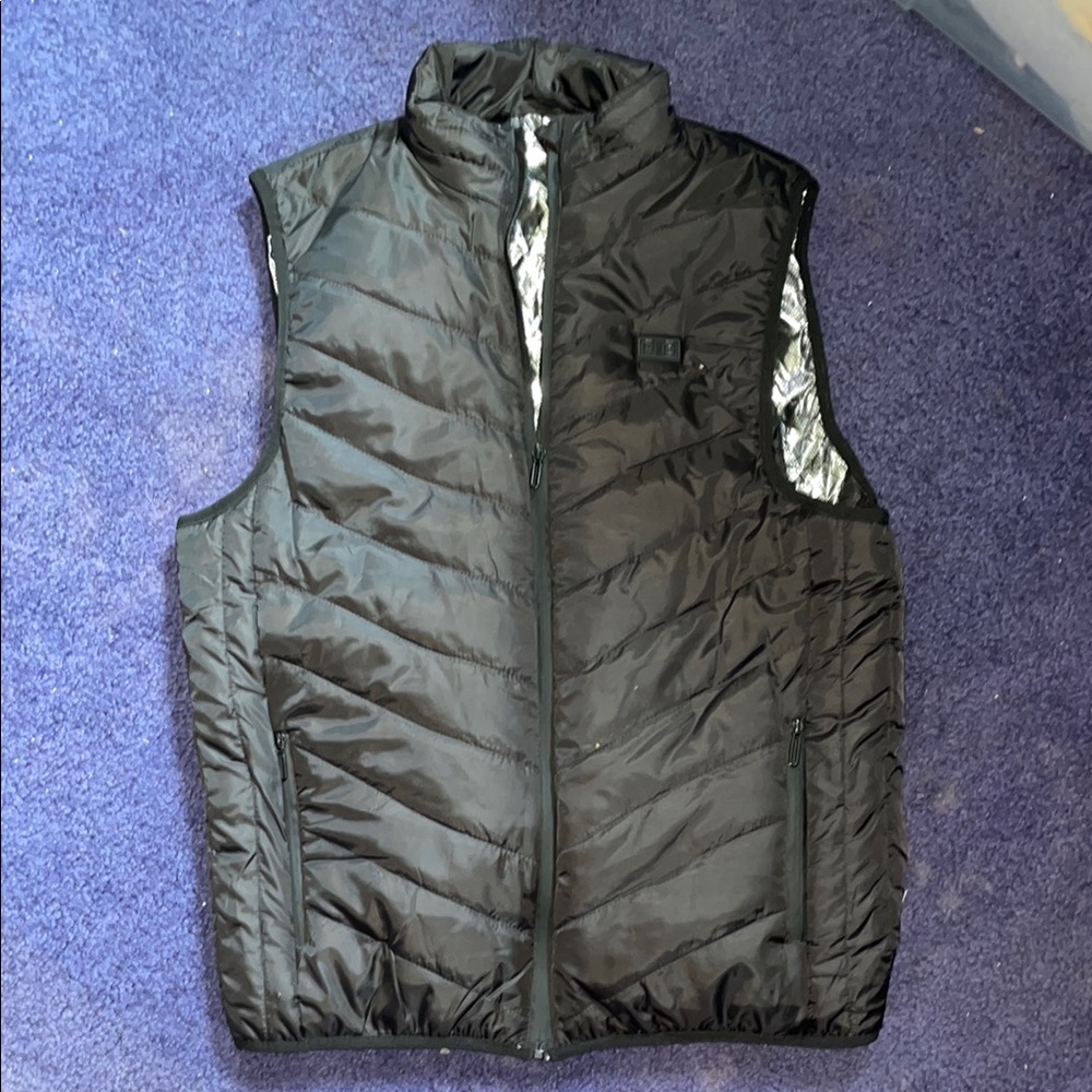 Heated Black Puffer Vest